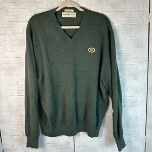 Fairway & Greene Men’s Golf Sweater Harlequin woven design Italian Merino wool